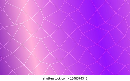 Pattern with abstract line in polygonal mesh style. For modern interior design, fashion print. Vector illustration. Creative gradient color