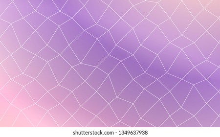 Pattern with abstract line in polygonal mesh style. For modern interior design, fashion print. Vector illustration. Creative gradient color