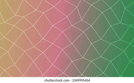 Pattern with abstract line in polygonal mesh style. Template for wallpaper, interior design, decoration, scrapbooking page. Vector illustration
