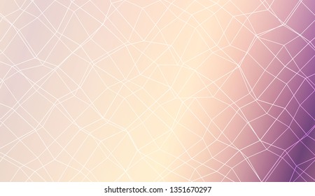 Pattern with abstract line in polygonal mesh style. For modern interior design, fashion print. Vector illustration. Creative gradient color