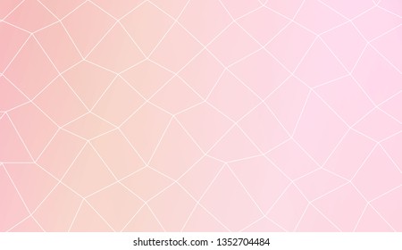 Pattern with abstract line in polygonal mesh style. For modern interior design, fashion print. Vector illustration. Creative gradient color