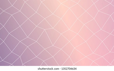 Pattern with abstract line in polygonal mesh style. For modern interior design, fashion print. Vector illustration. Creative gradient color