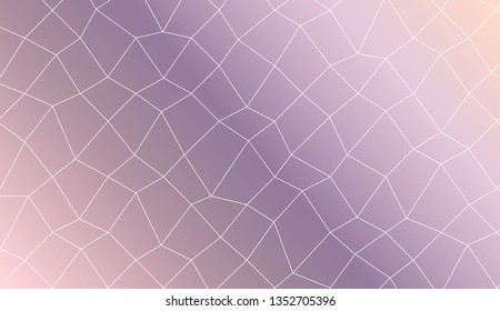 Pattern with abstract line in polygonal mesh style. For modern interior design, fashion print. Vector illustration. Creative gradient color