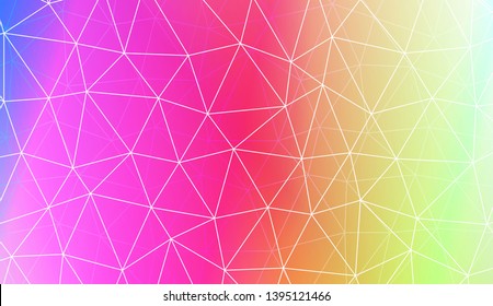 Pattern with abstract line in polygonal pattern with triangles style. For modern interior design, fashion print. Vector illustration. Creative gradient color