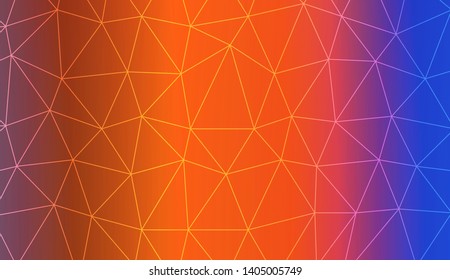 Pattern with abstract line in polygonal pattern with triangles style. FVector illustration. Creative gradient color