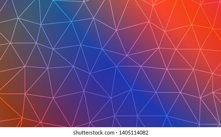 Pattern with abstract line in polygonal pattern with triangles style. FVector illustration. Creative gradient color