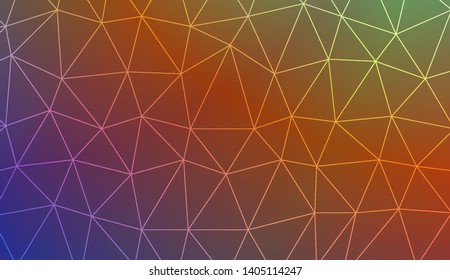 Pattern with abstract line in polygonal pattern with triangles style. FVector illustration. Creative gradient color
