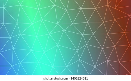 Pattern with abstract line in polygonal pattern with triangles style. FVector illustration. Creative gradient color