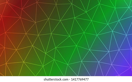 Pattern with abstract line in polygonal pattern with triangles style. FVector illustration. Creative gradient color