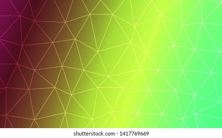 Pattern with abstract line in polygonal pattern with triangles style. FVector illustration. Creative gradient color