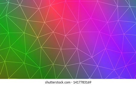 Pattern with abstract line in polygonal pattern with triangles style. Vector illustration. Creative gradient color