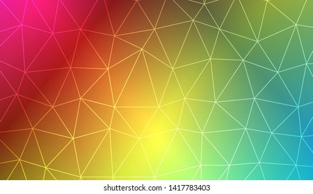 Pattern with abstract line in polygonal pattern with triangles style. FVector illustration. Creative gradient color