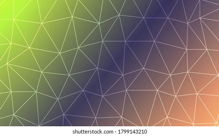 Muster mit abstrakter Linie in polygonalem Muster mit Dreiecksstil. Vektorgrafik. Kreative Farbverlauf-Farbe