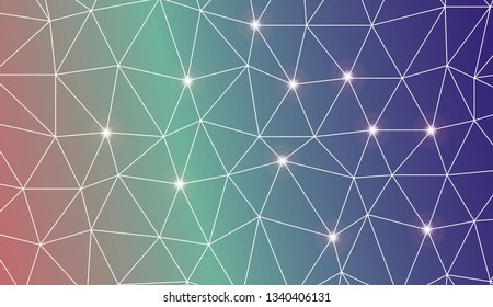 Pattern with abstract line in triangles style. For your home interior wallpaper, fashion print. Vector illustration. Creative gradient color