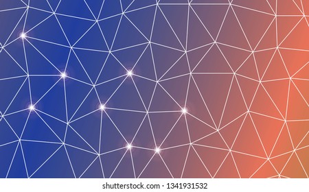 Pattern with abstract line in triangles style. For your home interior wallpaper, fashion print. Vector illustration. Creative gradient color