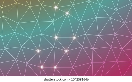 Pattern with abstract line in triangles style. For your home interior wallpaper, fashion print. Vector illustration. Creative gradient color