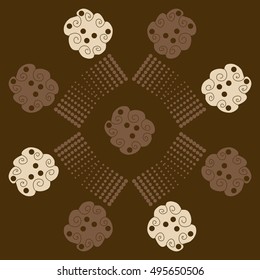 Pattern of  abstract motifs, halftone.