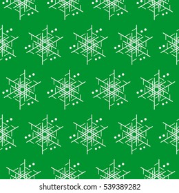 Pattern with abstract motives in green color in the background. Material for card design, textile, background, wallpapers, wrapping paper, texture, vintage