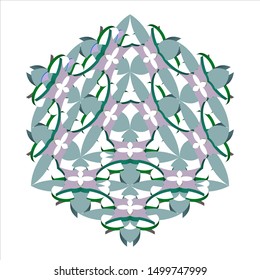 Pattern of abstract ornament designs for wallpaper and decorative background with white background - Vector