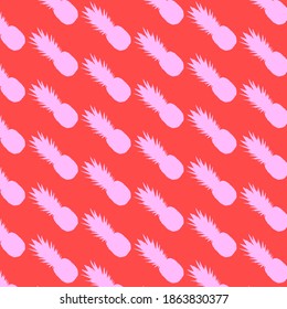 Pattern of abstract pineapples on a red toy, the image can be used as a background