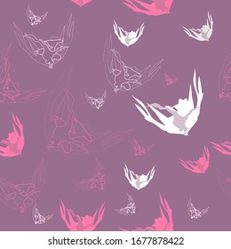 Pattern from abstract plants for wallpapers. Vector illustration.