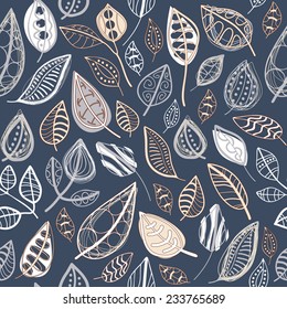 Pattern Abstract seamless texture with the original leaves.