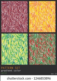 pattern abstract set color and variation option gradient color