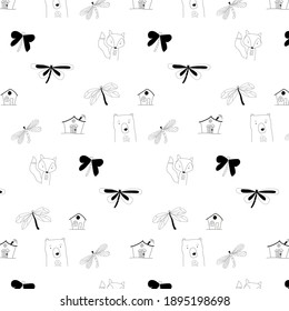 Dibujar formas abstractas animales 
libélula