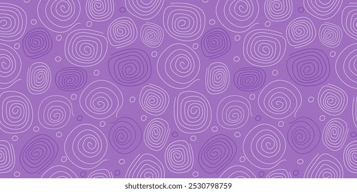 Patrón de Formas abstractas, dibujos de rizos. Líneas, círculos, espirales. Vector simple de fondo sin fisuras. Garabatos.