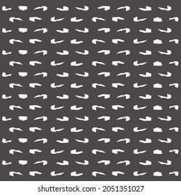 Pattern with abstract signs or symbols made in white on a black background. Scarf design. Simple decorative graphics.
