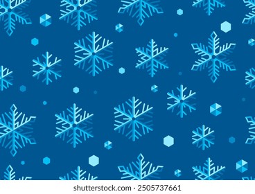 Patrón con copos de nieve abstractos. Fondo de feliz Navidad y feliz año Nuevo.