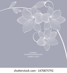 Pattern with abstract tropical exotic leaves and flower lily.
