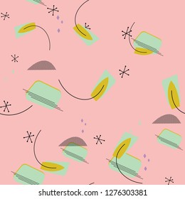 Pattern abstract vintage. Minimal colors design for retro look.