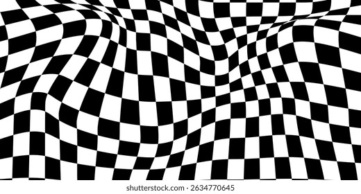 Pattern abstract wave checkerboard background