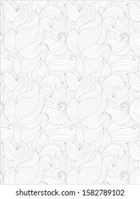 Pattern with abstract waves. Vector hairy background. Abstract lines and curves. For wrapping paper, banner, packaging, fabric.