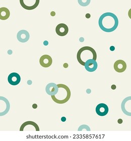 Pattern abstraction circles and rings in retro flat style for fabric, paper.