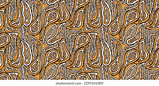 Muster-AbstraktionsGurken auf Orange.