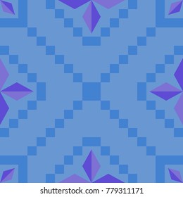 pattern abstraction square blue star purple