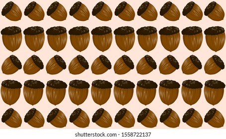 Pattern of acorns. Suitable for your natural background