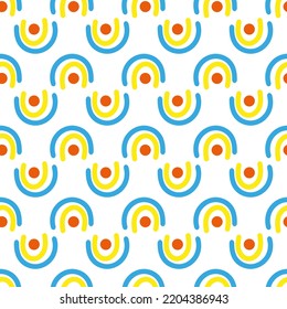 patrón con un motivo estético de arco iris