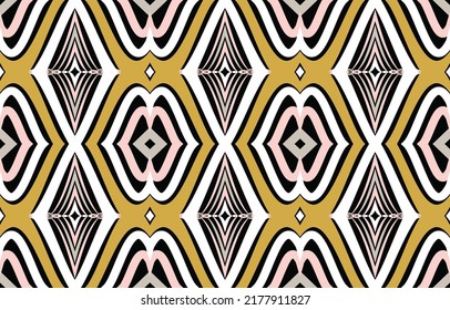 Pattern African Ethnic abstract background. Seamless in tribal, folk embroidery, native ikat fabric. Aztec geometric art ornament print