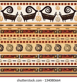 pattern with African ornaments