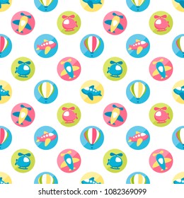Pattern with air transport icons
