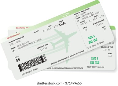 Pattern of airline boarding pass ticket