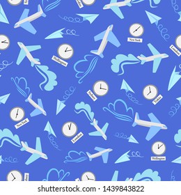 pattern airplane travel seamless background time belt rest wallpapers