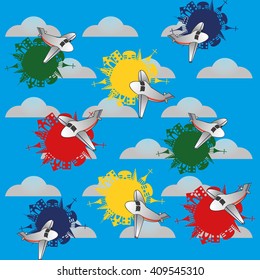 The pattern with airplanes