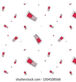 Pattern alcoholic drinks shot glass and glass
