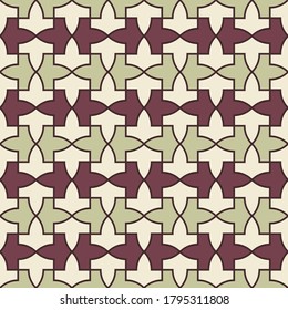 Pattern from the Alhambra palace. Traditional islamic geometric pattern. Arabic mosaic