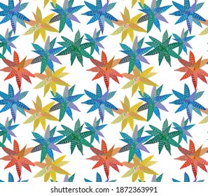 Pattern with aloe Vera in a decorative style