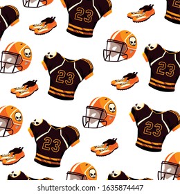 Pattern American Football Outfit Sportsuit Vector Stock Vector Royalty Free